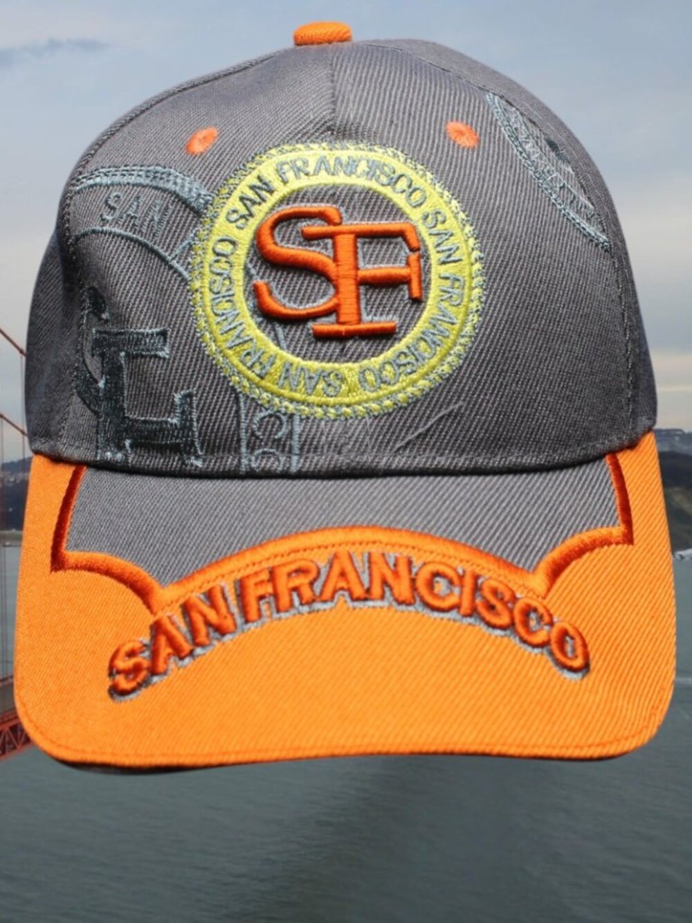 San Francisco SF Embroidered Hat Retro Vintage Style Lanza Cap tourist